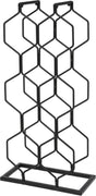 Home styling - wijnrek - voor - 8 - flessen - metaal - zwart
