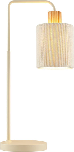 Brilliant arlo - tafellamp - 1-lichts - e27 - beige hout