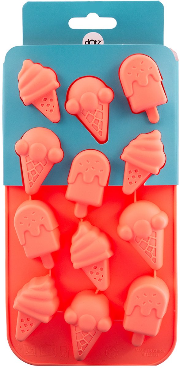 Dotz ijsblokjesvorm uit platinum silicone ijsjes 21x11x2cm
