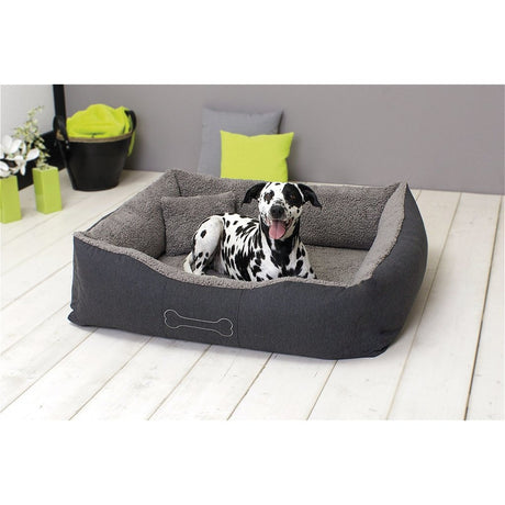 Sun garden luxe hondenmand lucky + kussen 80x70x20cm grijs