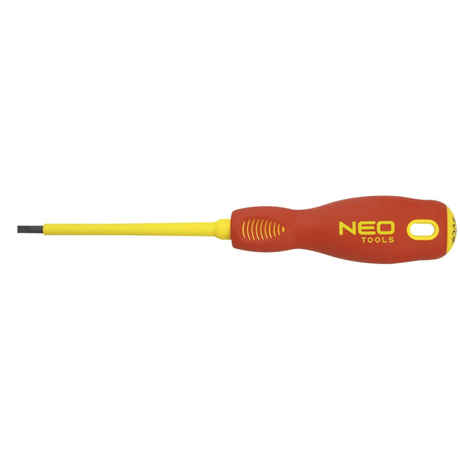 Neo tools schroevendraaier 2,5x75mm, 1000v, crmo staal