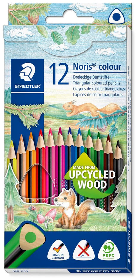 Staedtler noris colour driehoekige kleurpotloden - 12 kleuren