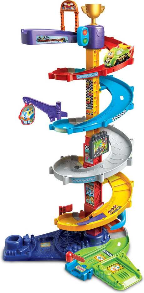 Vtech toet toet auto's tornado stuntpark - race toren autobaan met sam stuntauto - moedigt rollenspellen aan - cadeau - 1 tot 5 jaar