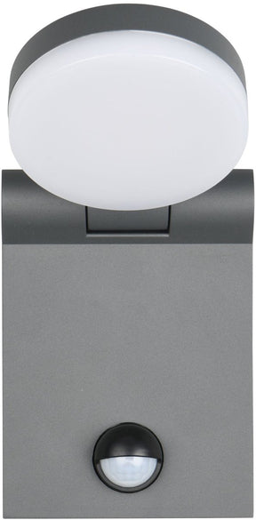 Trio adour - wandlamp - antraciet - incl. 1x smd 7,5w - aanspasbaare lichtkleur - bewegingssensor - buitenverlichting - ip44