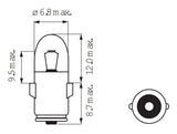 Bosma svetilka 6V 1,2W BA7S