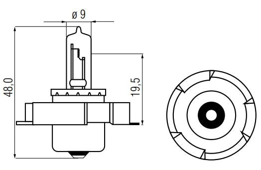 Bosma svetilka 12V-15W p26s halogen