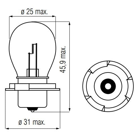 Bosma svetilka 6V-20W P26S