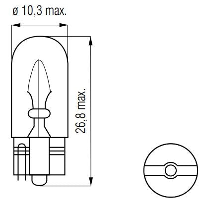 Bosma svetilka 12V-3W klin T10