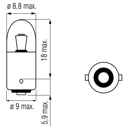 Bosma svetilka 12V-4W BA9S