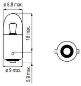 Bosma svetilka 12V-5W BA9S