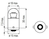 Bosma svetilka 12V-10W ba15s oranžna