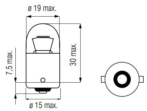 Bosma svetilka 12V-15W BA15S