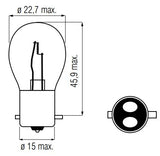 Bosma svetilka 12V-21 5W Bay15d rdeča