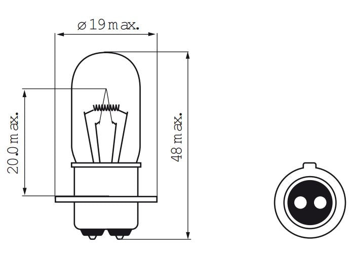 Bosma svetilka 12V-25 25W PX15D