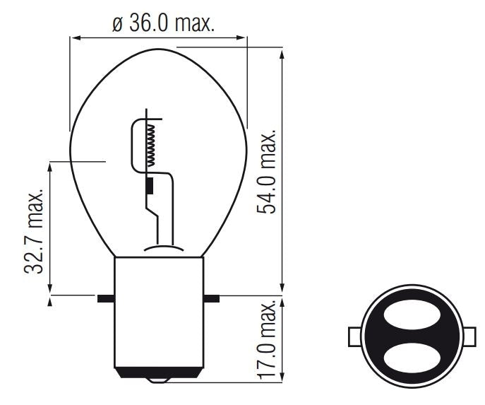 Bosma svetilka 12V-45 40W BA20D