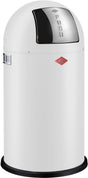 Wesco pushboy prullenbak | 50 liter | metaal - mat wit | vuilnisbak - made in germany