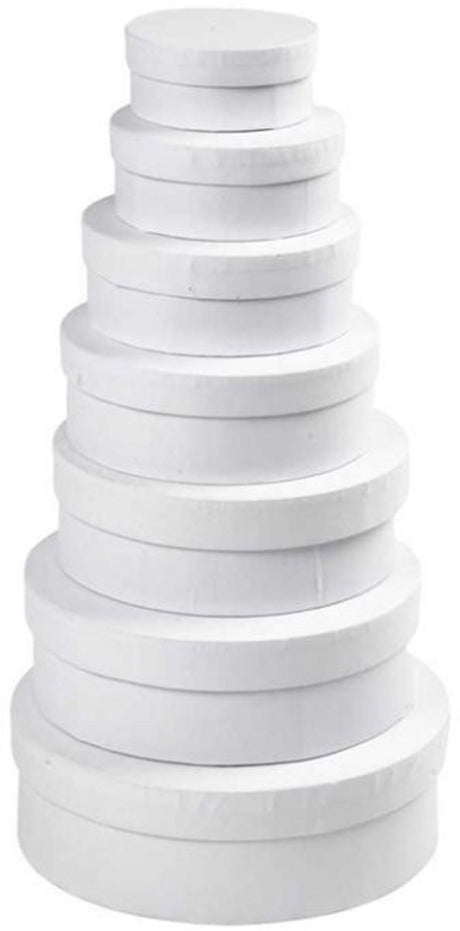 Creativ company ronde dozen set 7 stuks h: 4-7 cm d: 8.5-21.5 cm