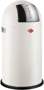 Wesco pushboy prullenbak | 50 liter | metaal - mat zand | vuilnisbak - made in germany