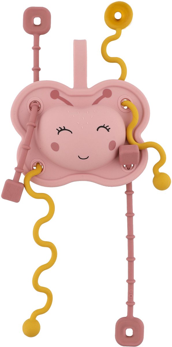 Trixie sensorisch trekspeelgoed van siliconen mrs. butterfly – activiteitenspeelgoed voor baby's