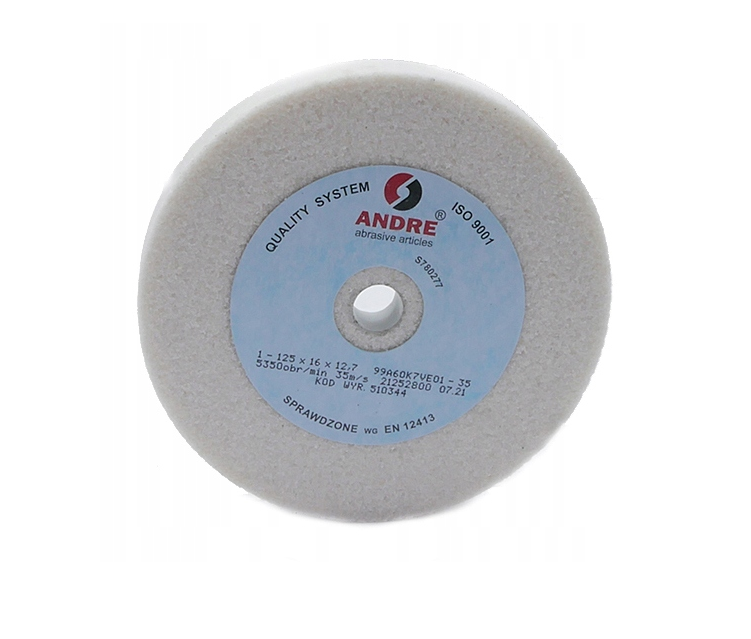 Andre vlak slijpwiel 125mm x 16mm x 12,7mm 99a60k7ve01-35 wit type 1
