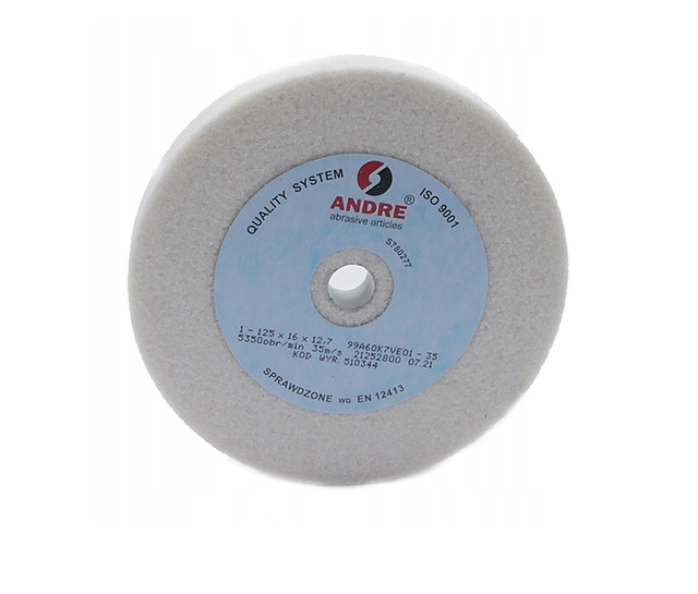 Andre vlak slijpwiel 125mm x 16mm x 12,7mm 99a60k7ve01-35 wit type 1