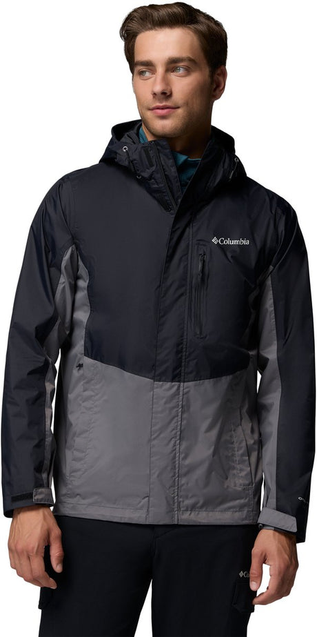 Columbia pouring adventure™ iii jacket heren outdoorjas - black, city grey xl