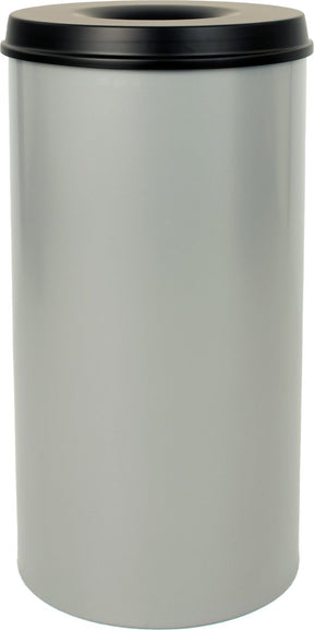 V-part - vlamdovende papierbak 50 ltr - steel - aluminiumgrijs, zwart