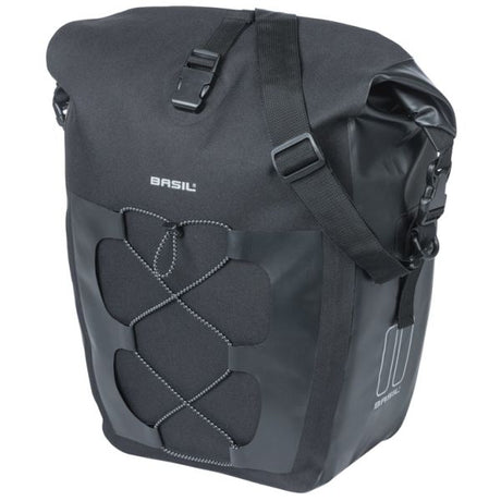 Basil enkele tas navigator waterproof l mik 25-31l 14 x 26 x 42 cm - zwart