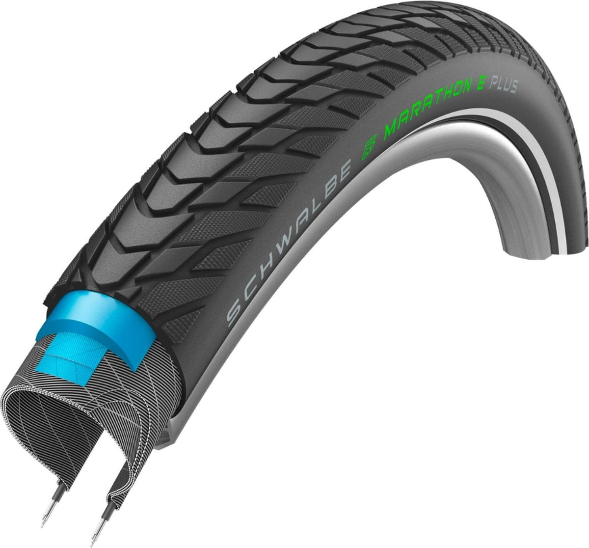 SCHWALBE MARATHON E-plus Linea di prestazione 28 x 2,00 50-622 mm-nero con riflesso