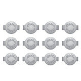 We r makers • charm staples round with leaf emboss silver 12pcs