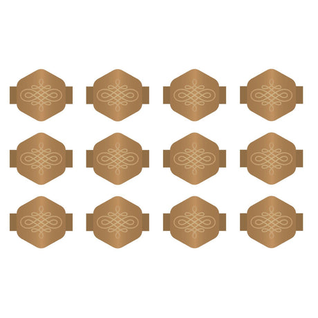We r makers • charm staples hexagon with knot emboss copper 12pcs