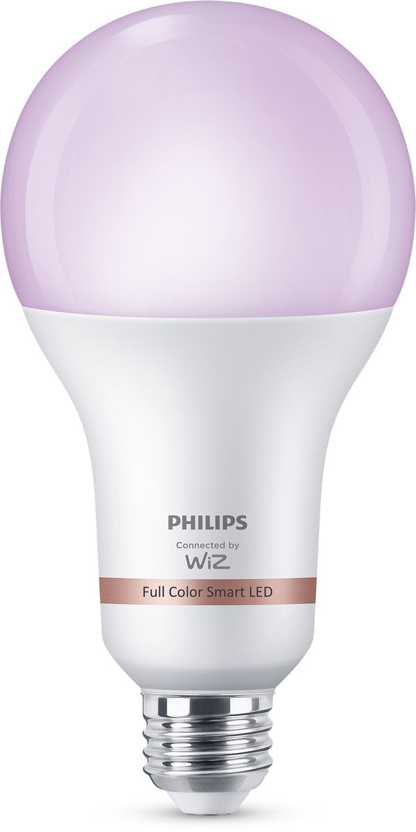 Philips smart lighting - led-lamp - e27 fitting - rgb - gekleurd en instelbaar wit licht - dimbaar - 150w - grote lampvorm: a80 - wifi