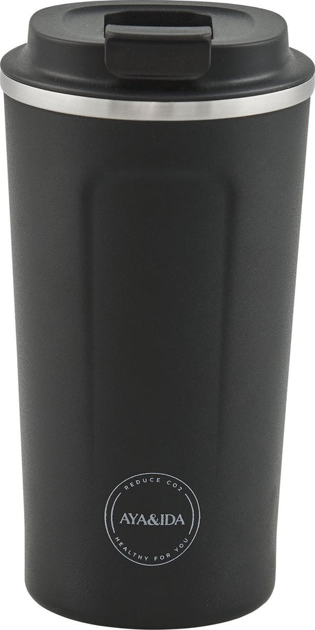 Aya ida aya ida - cup2go - thermosbeker - koffiebeker - coffee to go - reisbeker - meenemen - 500ml - matte black
