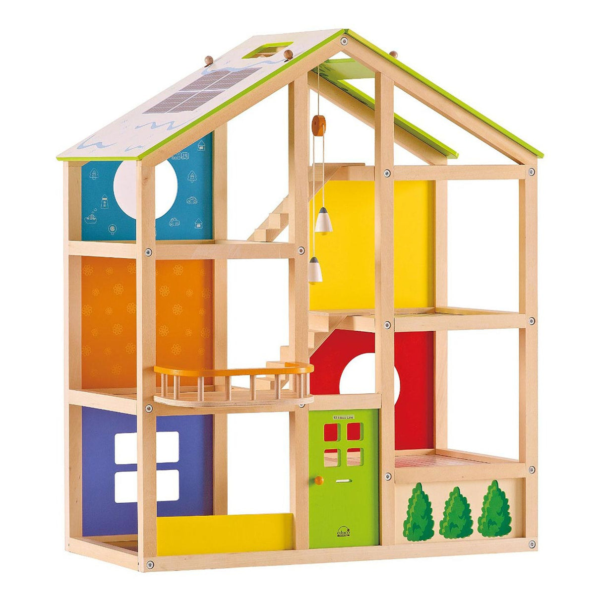 Hape Wooden 4 Seasons Dollhouse with Furniture