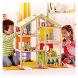 Hape Wooden 4 Seasons Dollhouse with Furniture