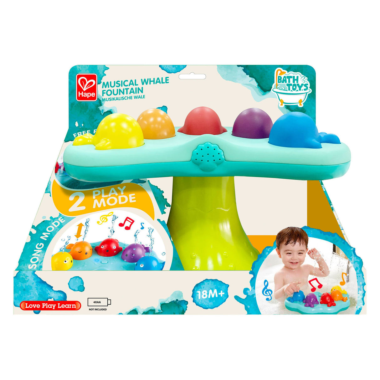 Hape Bath Toys Fontein de ballena musical