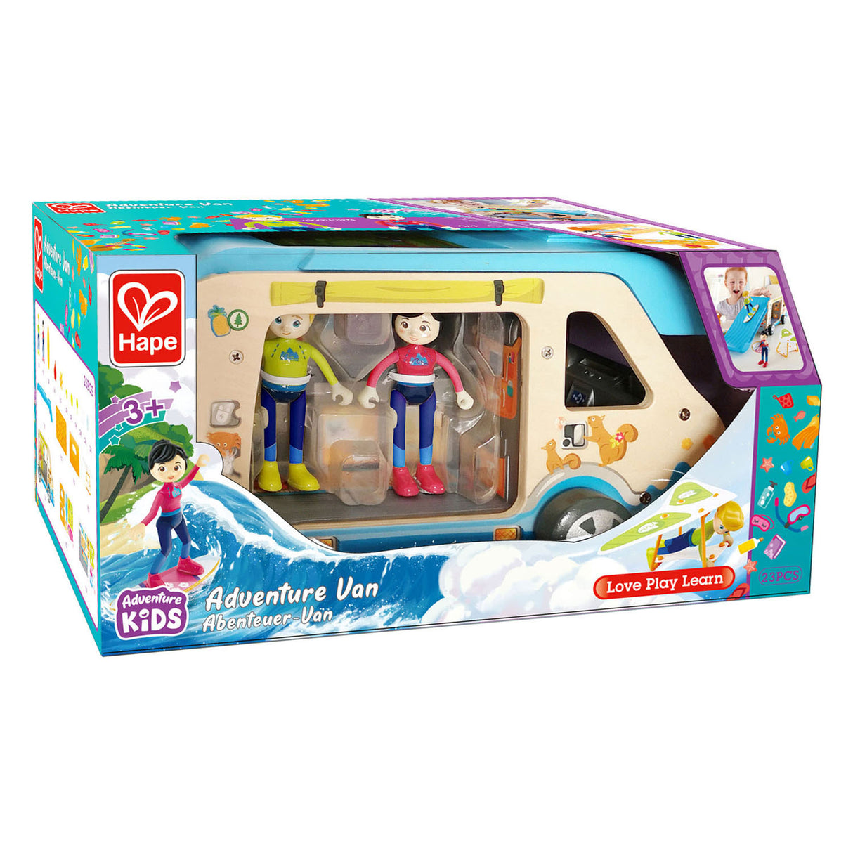 Hape Houten Avonturenbus Poppenhuis