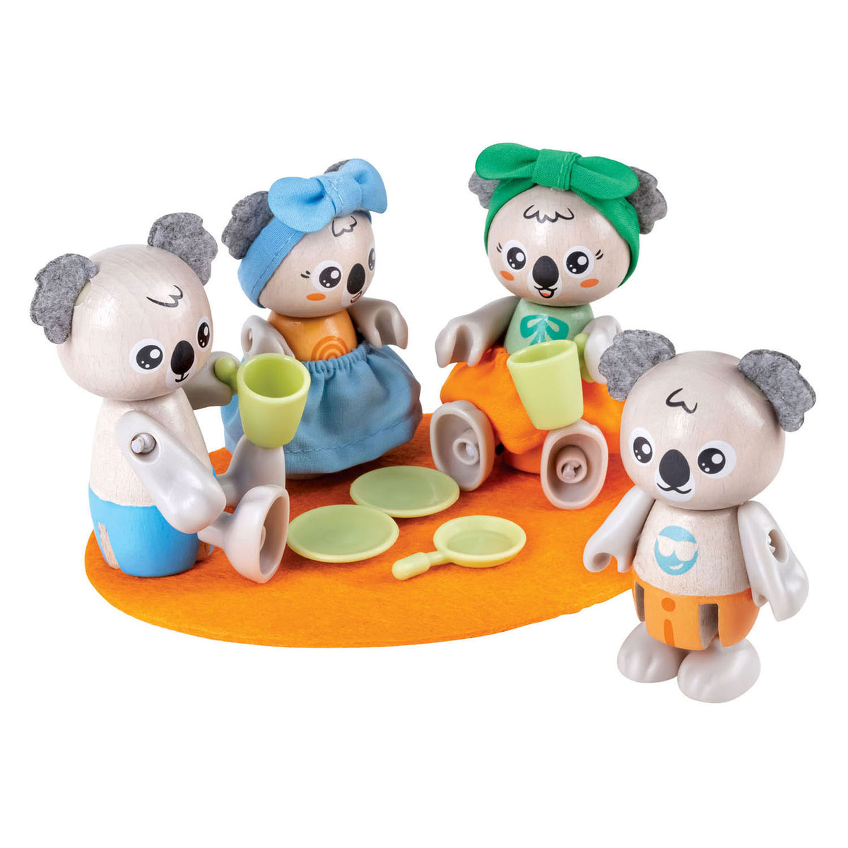 Hape houten olifantenfamilie - 4st.