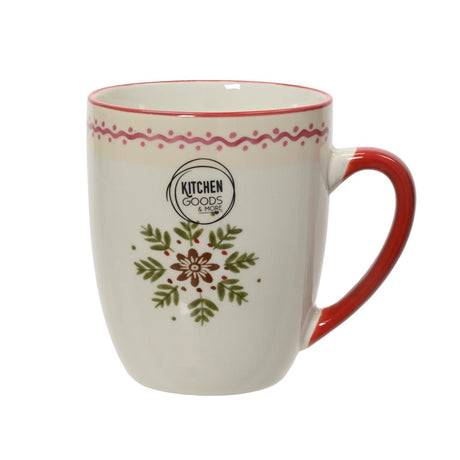 Decoris kerstmok porselein 300ml 12x8.7x.10.6cm
