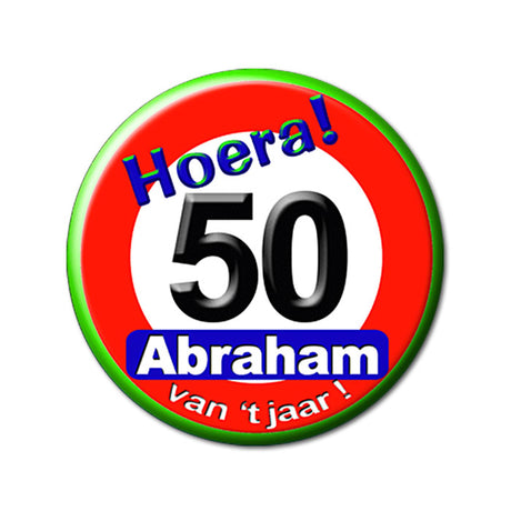 Paperdreams button klein - abraham verkeersbord