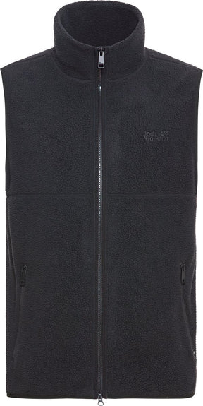Jack wolfskin lite curl vest m heren outdoorbodywarmer-black