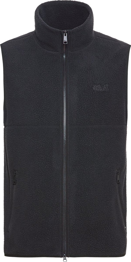 Jack wolfskin lite curl vest m heren outdoorbodywarmer-black