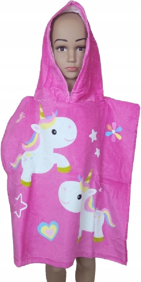 Unicorn badponcho - badcape - handdoek - met capuchon - - eenhoorn - 50x100 cm