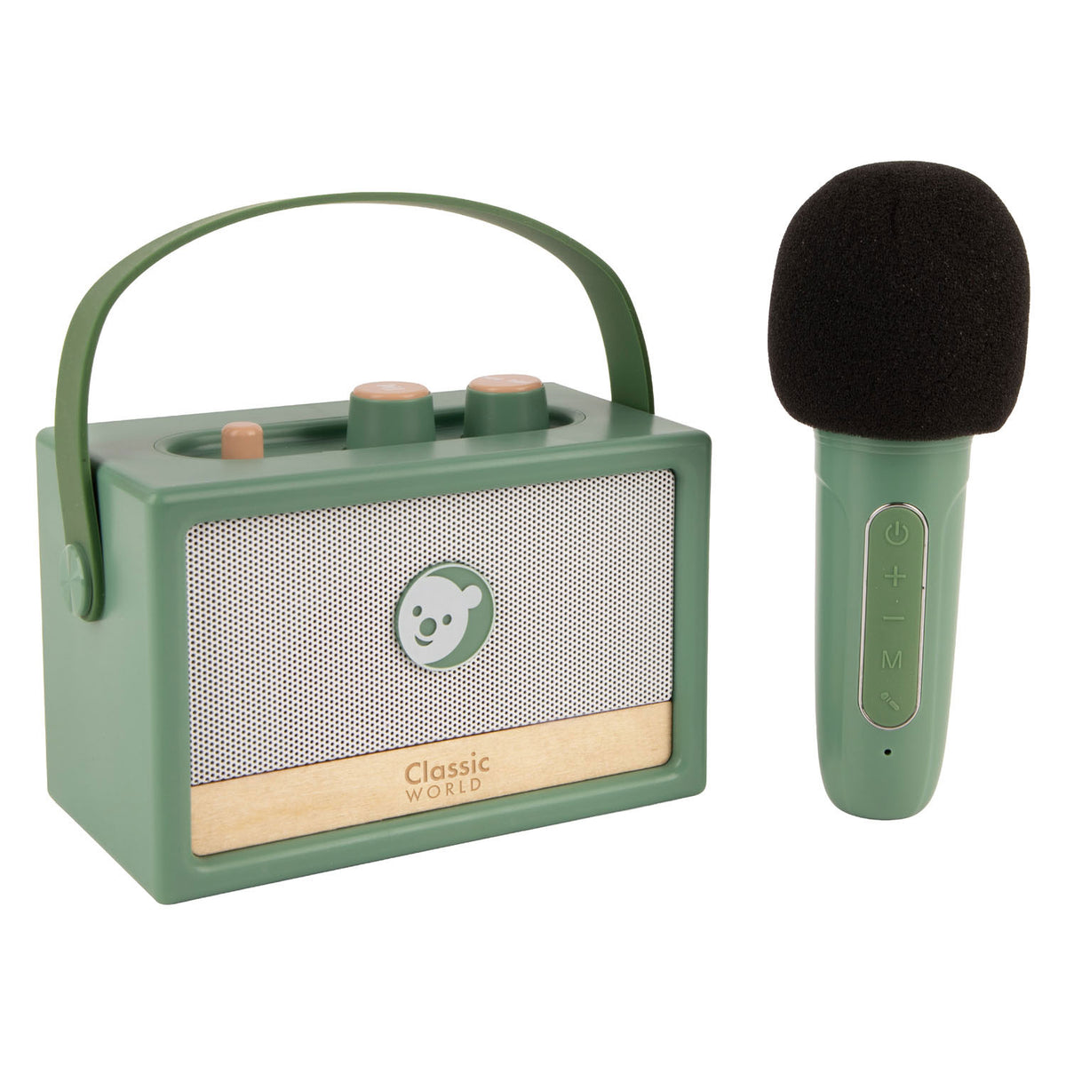 Classic world houten mini retro tunes met microfoon