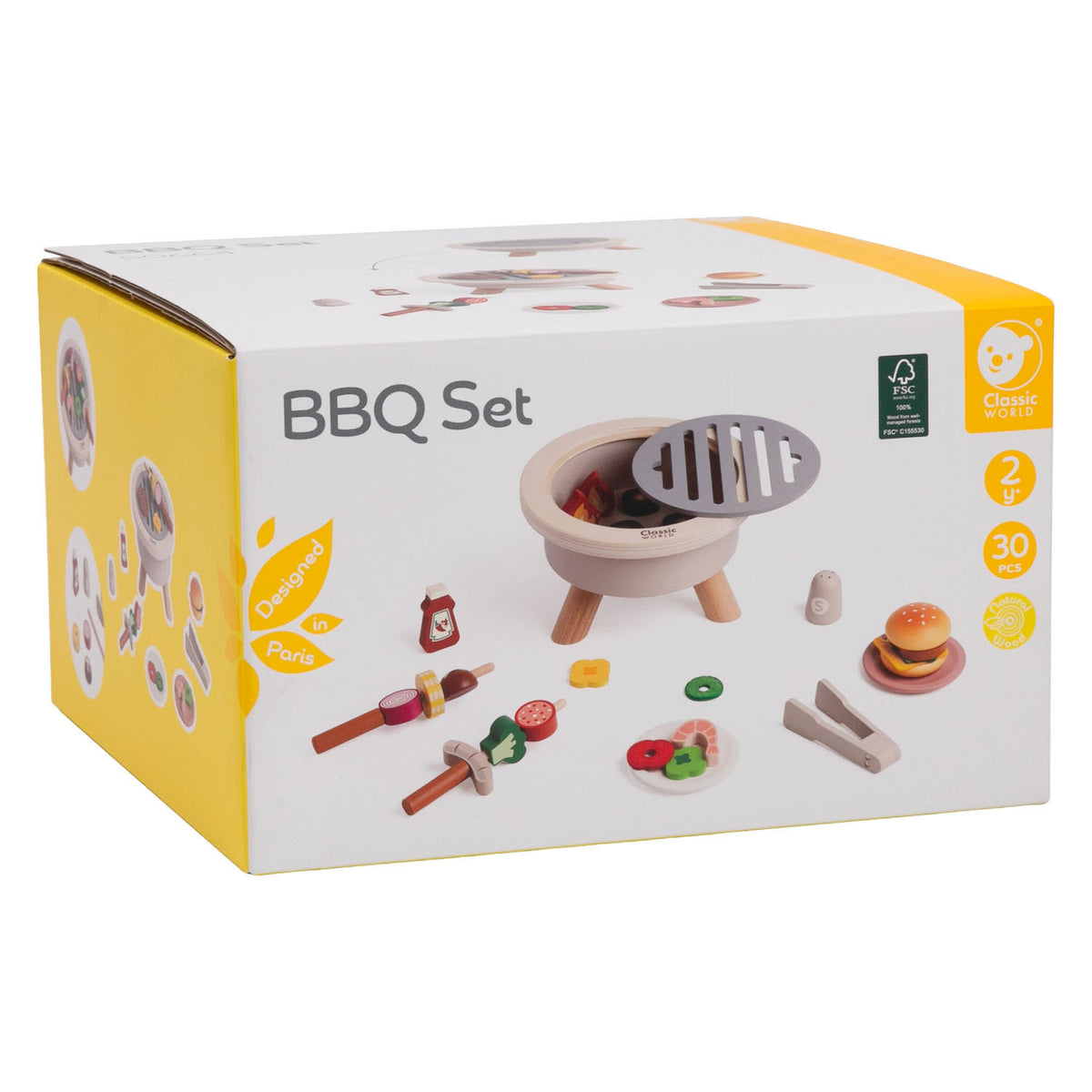Classic world houten barbecueset - 30dlg.