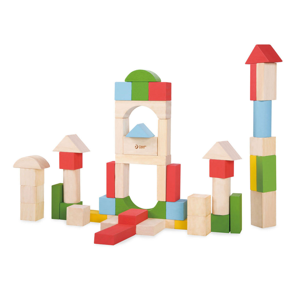 Classic World Wooden Blocks Junior, 50dlg.