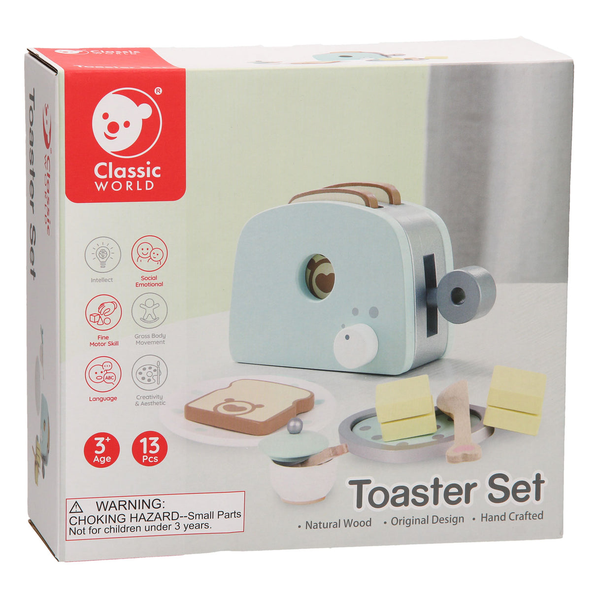 Classic World World Wooden Toaster, 13dlg.