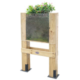 Klassisk World World World Wooden Planter 'Se voksende'