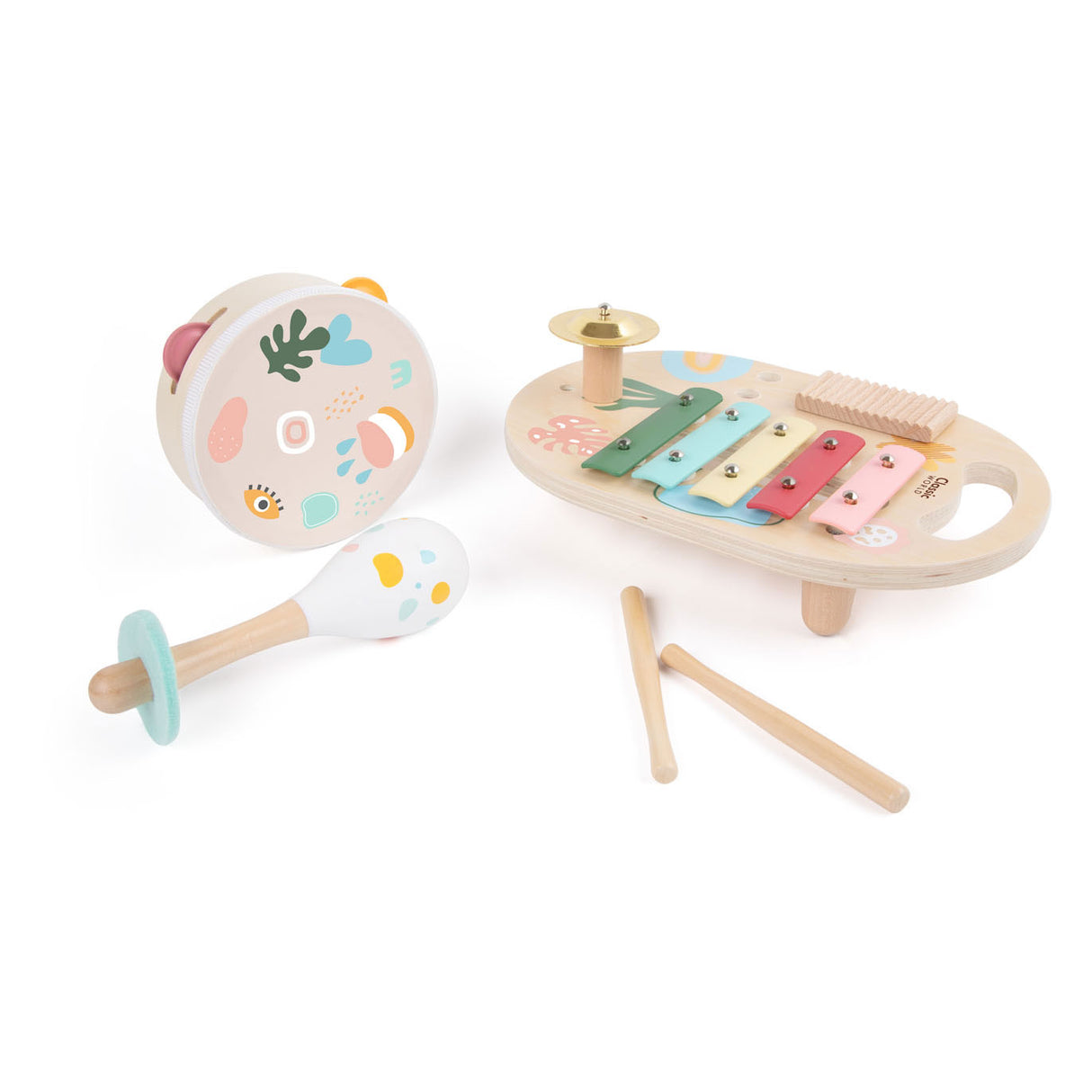 Instruments de musique en bois classiques en bois Set Iris