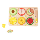 Classic world houten breuken puzzel educatief speelgoed 22-delig.